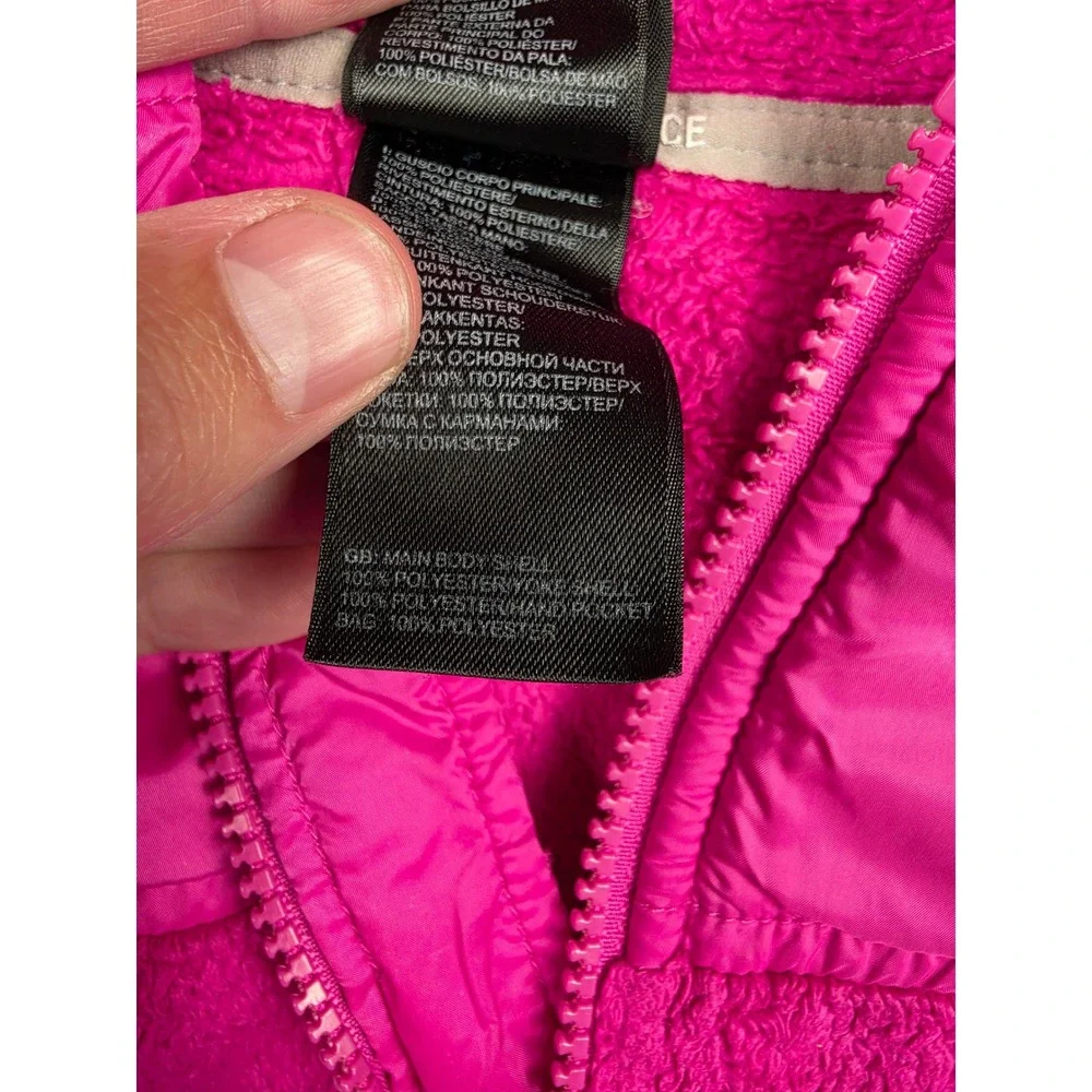 The North Face Fleece Hoodie Girls L‎ 14/16 Pink Full Zip Jacket Outdoor *Read